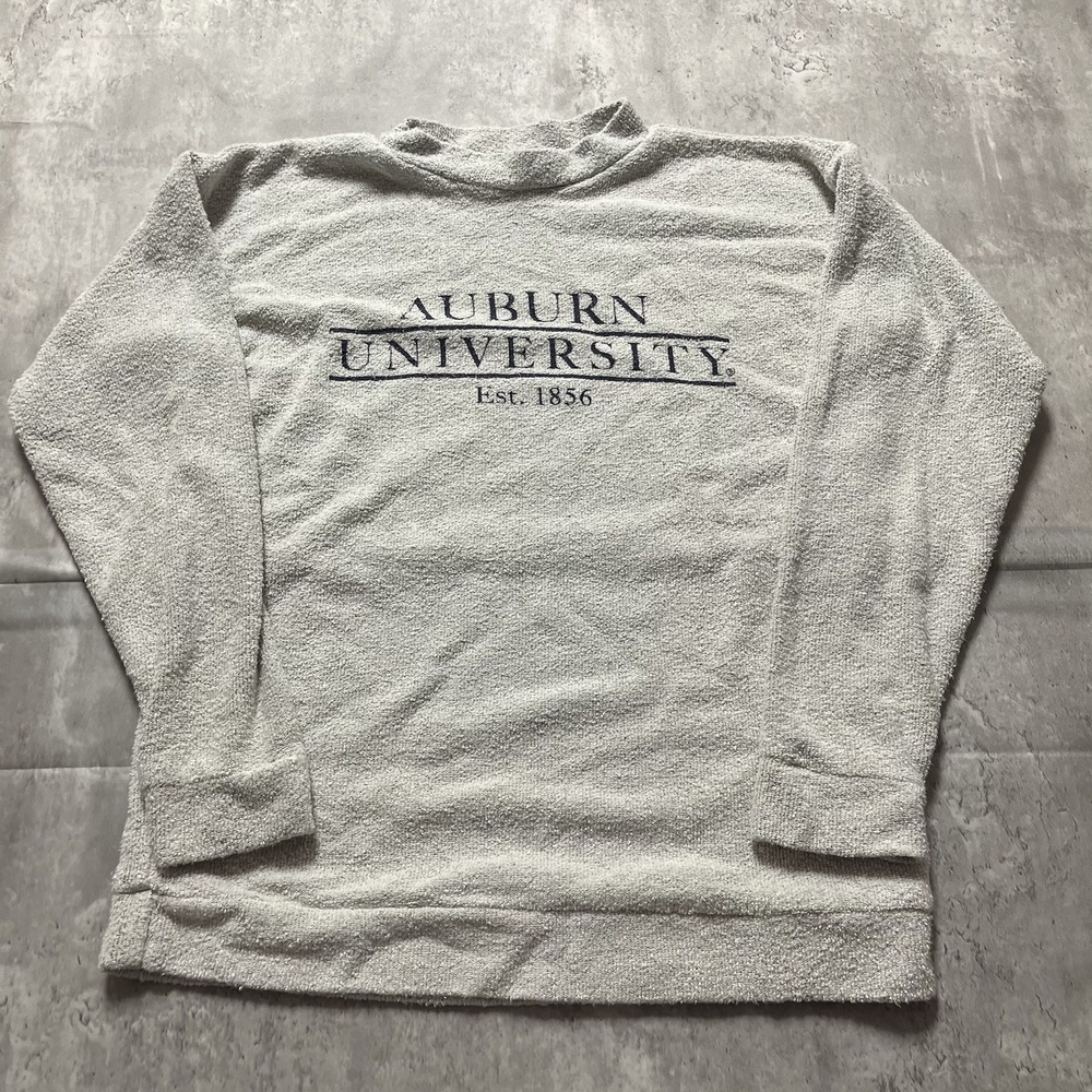 Woolly Threads Size Medium Auburn University Pullover Sweatshirt Tunic White